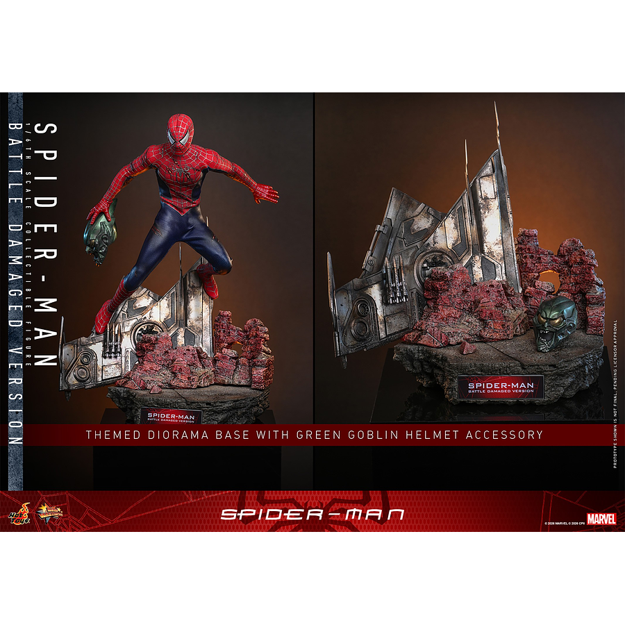 [Preventa Abierta] Spider-Man (2002) MMS859 Spider-Man (Battle Damaged Ver.) 1/6th Scale Collectible Figure 4