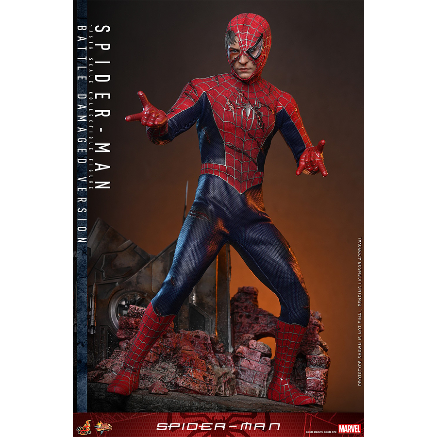 [Preventa Abierta] Spider-Man (2002) MMS859 Spider-Man (Battle Damaged Ver.) 1/6th Scale Collectible Figure 9