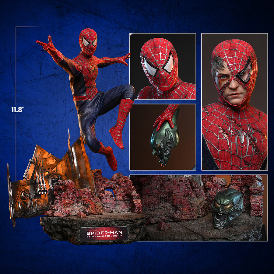[Preventa Abierta] Spider-Man (2002) MMS859 Spider-Man (Battle Damaged Ver.) 1/6th Scale Collectible Figure 3