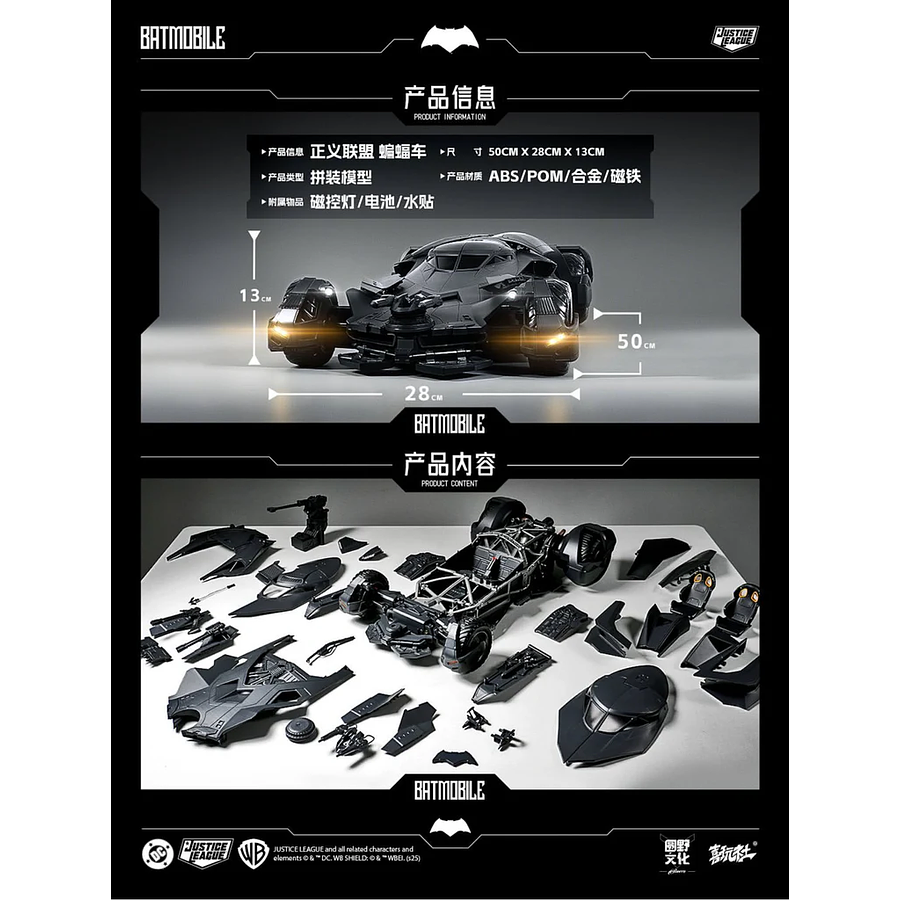 [Preventa Abierta] DC Multiverse BVS/JL Transformable Batmobile 1/12 Scale Figure LPZZ/UPF 3