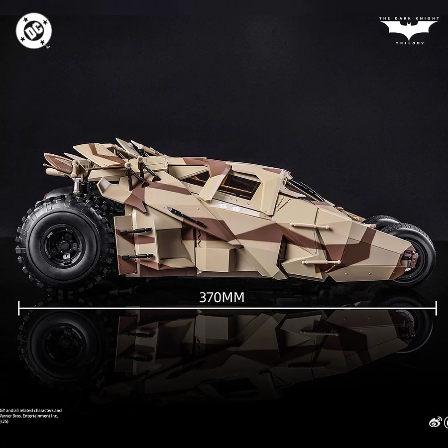 [Preventa Abierta] Modoking - Batman Batmobile Tumbler Camouflage 1/12 Scale Model Kit 4