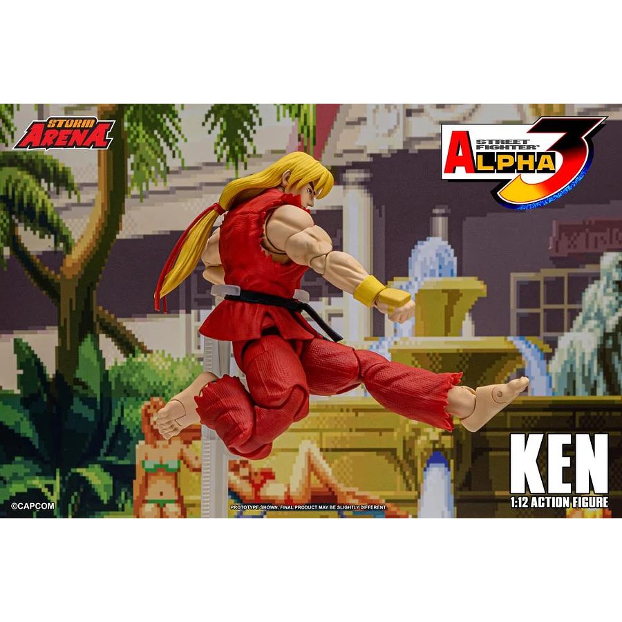 [Preventa 2 Abierta] Street Fighter Alpha 3 Storm Arena Ken 1/12 Scale Action Figure (Restock) 5