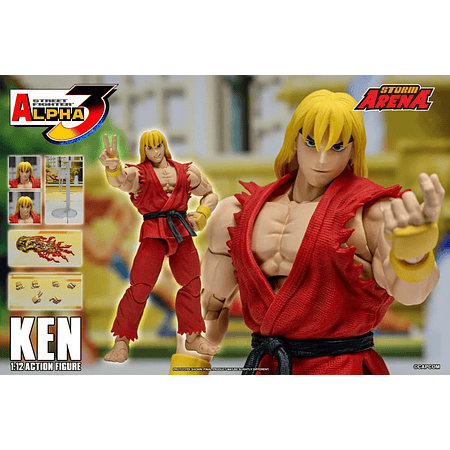 [Preventa 2 Abierta] Street Fighter Alpha 3 Storm Arena Ken 1/12 Scale Action Figure (Restock)