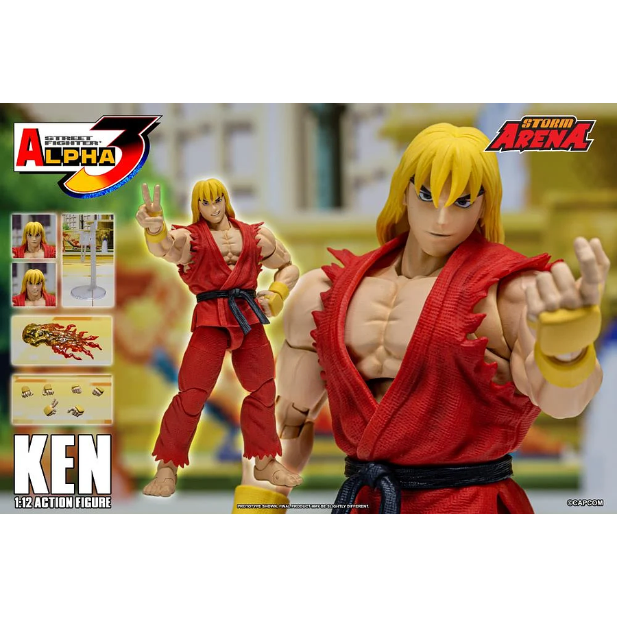 [Preventa 2 Abierta] Street Fighter Alpha 3 Storm Arena Ken 1/12 Scale Action Figure (Restock) 2