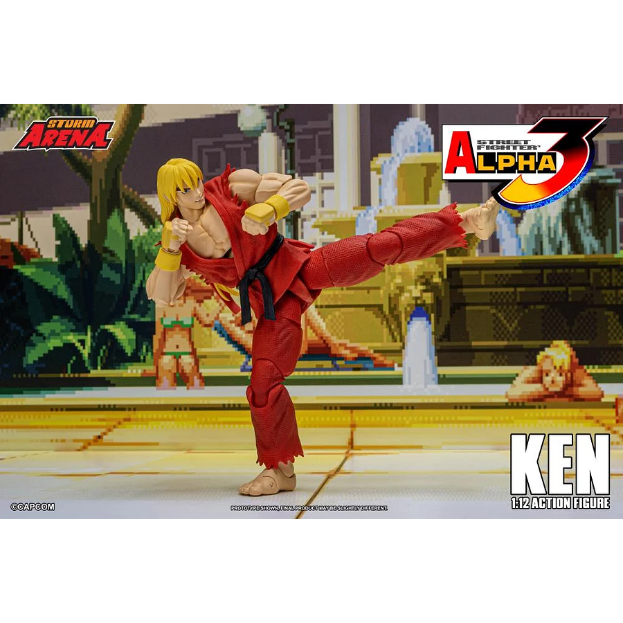 [Preventa 2 Abierta] Street Fighter Alpha 3 Storm Arena Ken 1/12 Scale Action Figure (Restock) 18