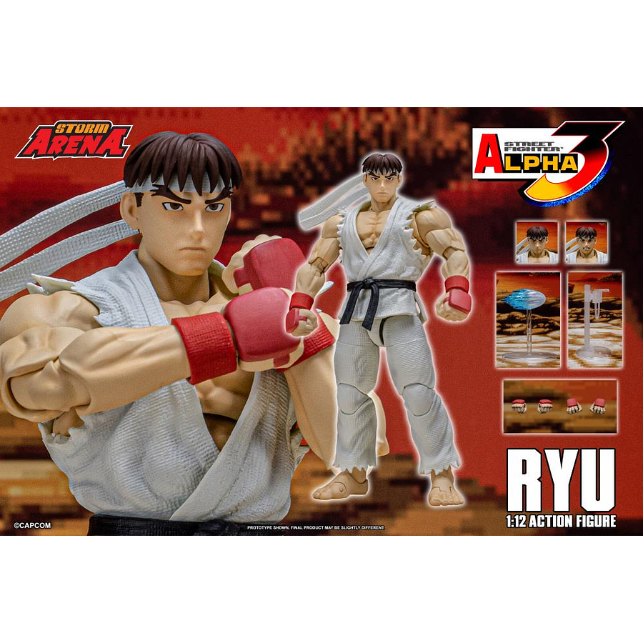 [Preventa 2 Abierta] Street Fighter Alpha 3 Storm Arena Ryu 1/12 Scale Action Figure (Restock) 3