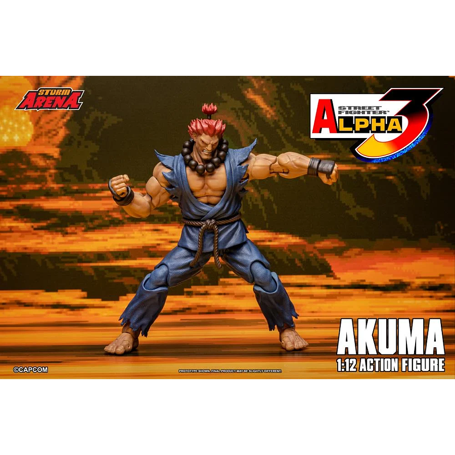 [Preventa Abierta] Street Fighter Alpha 3 Storm Arena Akuma 1/12 Scale Action Figure 8