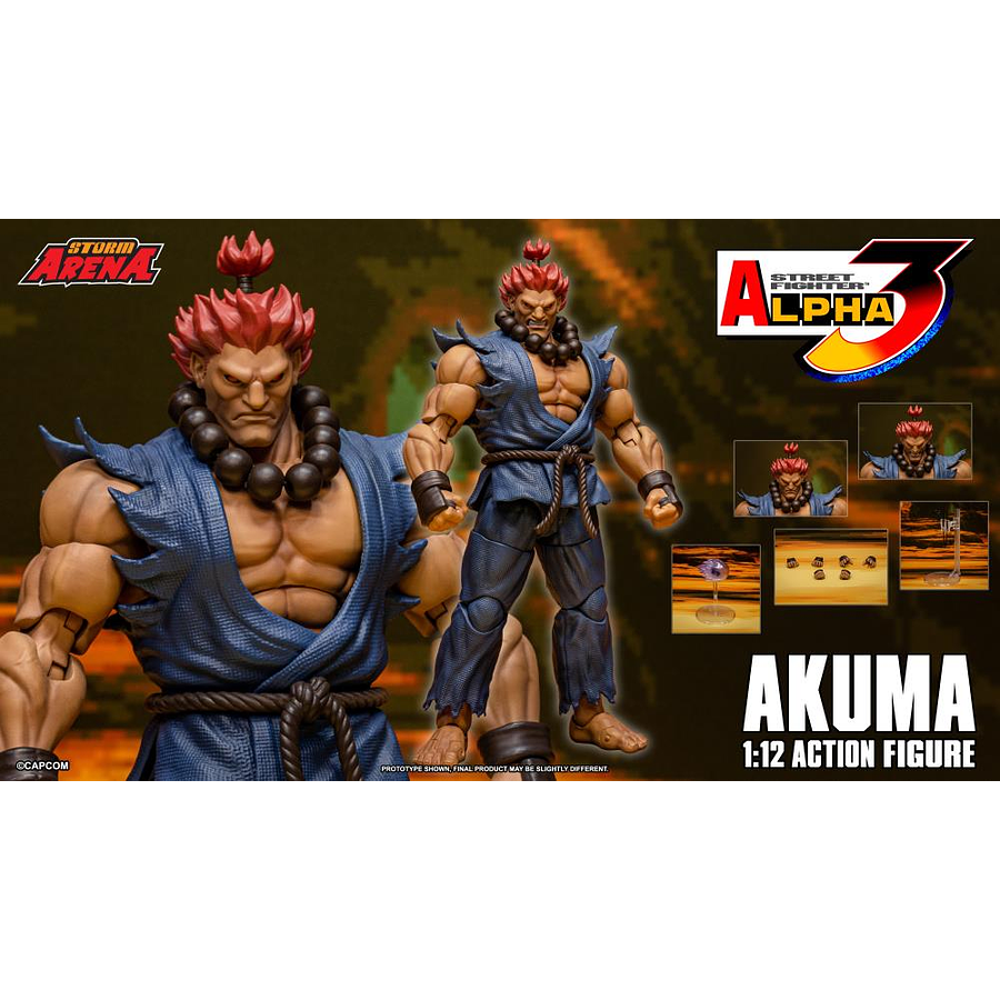 [Preventa Abierta] Street Fighter Alpha 3 Storm Arena Akuma 1/12 Scale Action Figure 2