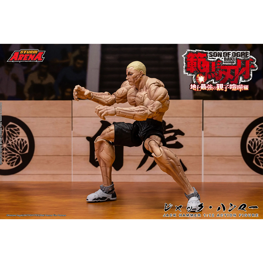 [Preventa Abierta] Baki Hanma: Son of Ogre Storm Arena Jack Hammer 1/12 Scale Action Figure 4