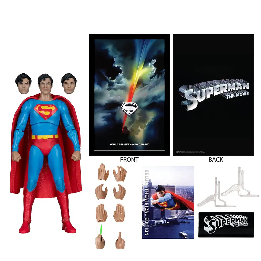 DC Multiverse Theatrical Deluxe Superman: The Movie (1978) Superman 7-Inch Scale Action Figure MF17839 10