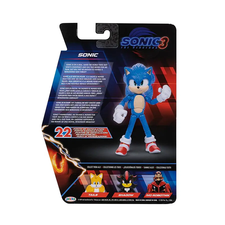 Sonic 3 Movie Sonic 5-Inch Wave 1 Action Figure JK42401 4