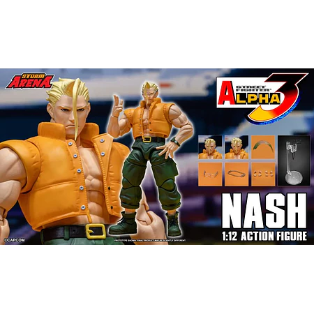 Street Fighter Alpha 3 Storm Arena Nash 1/12 Scale Action Figure