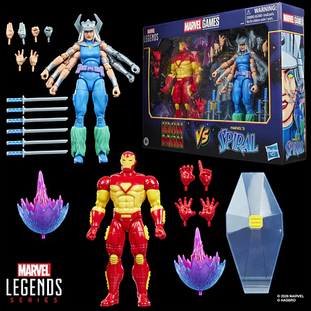 [Preventa Abierta] MARVEL LEGENDS SERIES MARVEL GAMES IRON MAN VS MARVEL’S SPIRAL