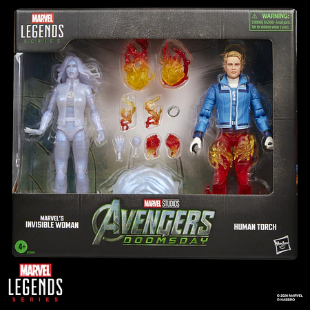 [Preventa Abierta] MARVEL LEGENDS SERIES MARVEL’S INVISIBLE WOMAN & HUMAN TORCH, MARVEL STUDIOS’ AVENGERS: DOOMSDAY (Exclusive)