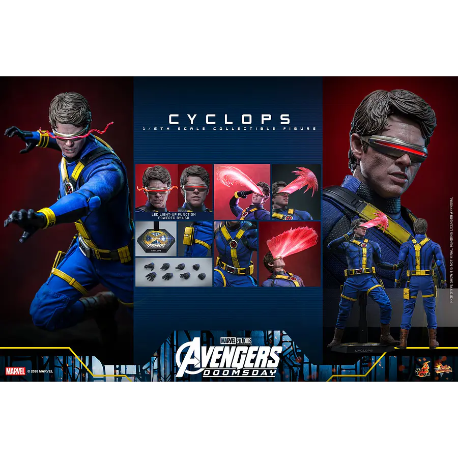 [Preventa Abierta] Avengers: Doomsday MM908 Cyclops 1/6th Scale Collectible Figure Hot Toys Collectibles 17