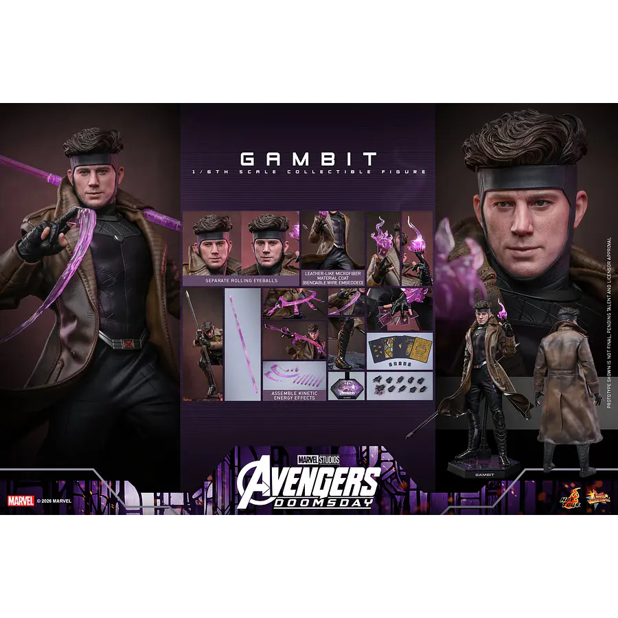 [Preventa Abierta] Avengers: Doomsday MMS910 Gambit 1/6th Scale Collectible Figure Hot Toys Collectibles 21