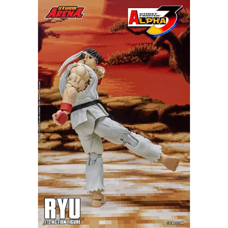 Street Fighter Alpha 3 Storm Arena Ryu 1/12 Scale Action Figure (Restock) 18