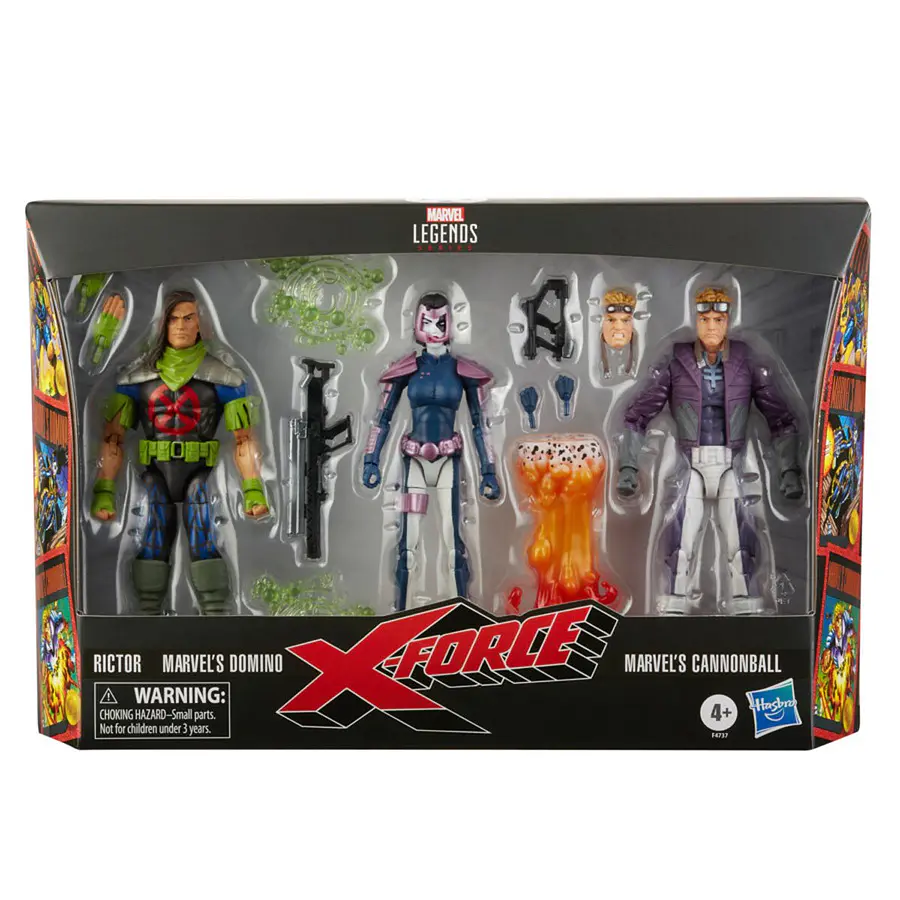 [Preventa Abierta] X-Force Marvel Legends Rictor, Domino, and Cannonball 6-Inch Action Figures 3-Pack 1
