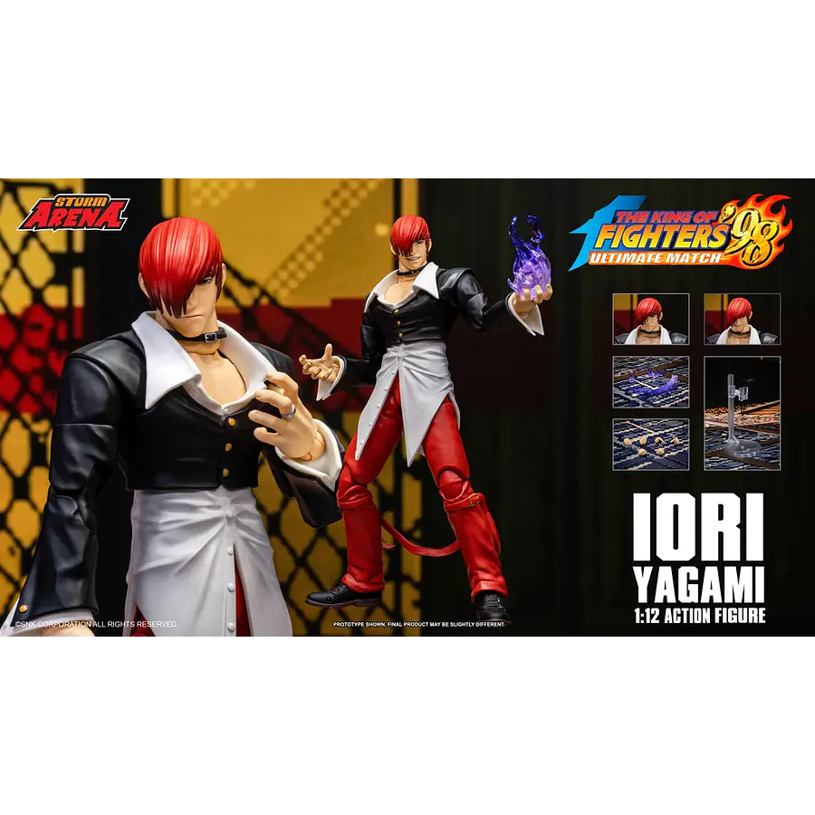 [Preventa Abierta] The King of Fighters '98 Ultimate Match Storm Arena Iori Yagami 1/12 Scale Action Figure 2