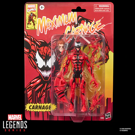 [Preventa Abierta] MARVEL LEGENDS RETRO CARDBACK CARNAGE, MAXIMUM CARNAGE