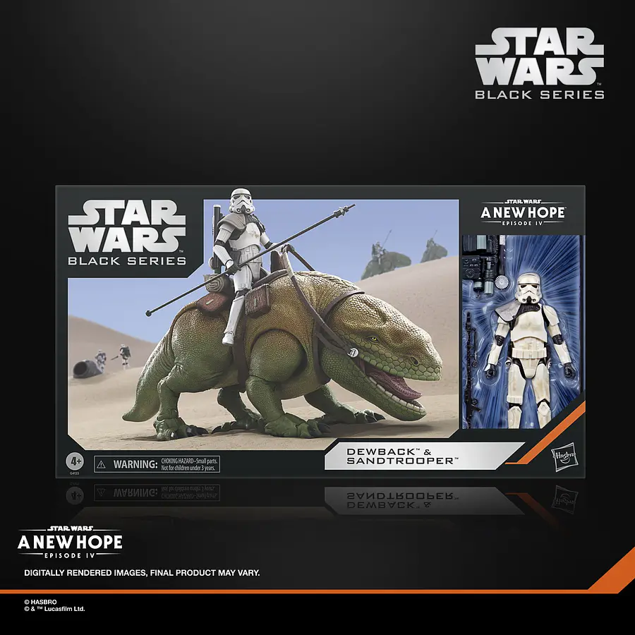 [Preventa Abierta] Star Wars Black Series Dewback & Sandtrooper Action Figures Star Wars: A New Hope (Exclusive) 1