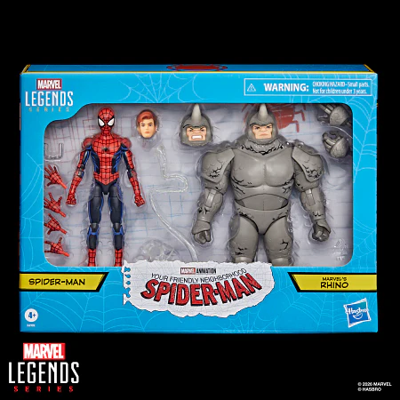 [Preventa Abierta] MARVEL LEGENDS SERIES SPIDER-MAN VS. MARVEL’S RHINO, YOUR FRIENDLY NEIGHBORHOOD SPIDER-MAN (Exclusive)