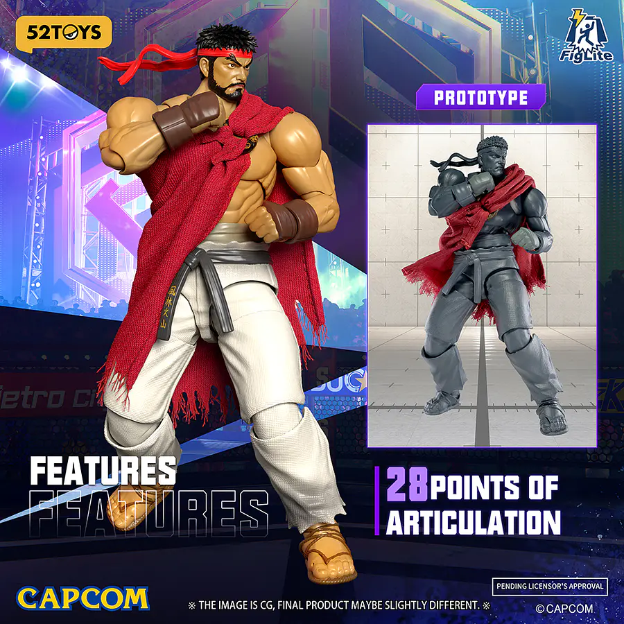 52Toys 1/12 Scale Action Figure - Street Fighter 6 - Ryu RYUSF6JUN26 3
