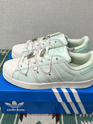Superstar Mint Green And White