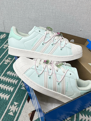 Superstar Mint Green And White