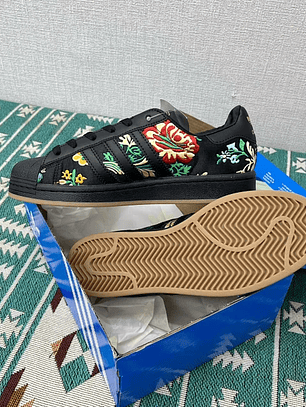 Superstar Black Floral Embroidery