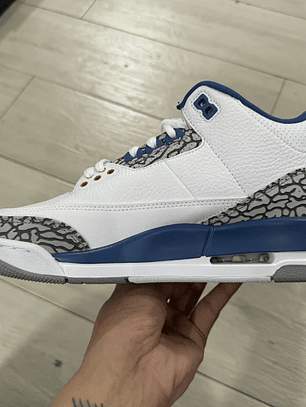 AJ3 White and True Blue
