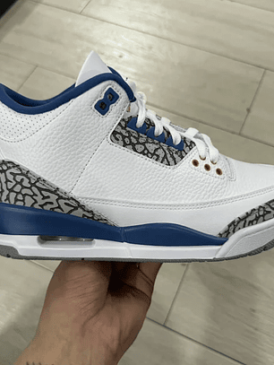 AJ3 White and True Blue