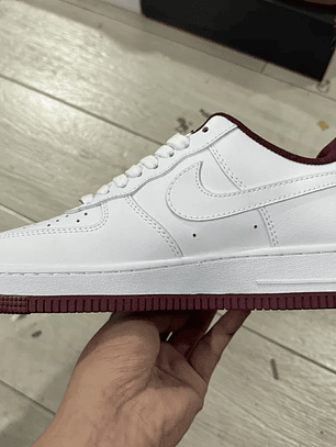 AF1 White/Dark Beetroot