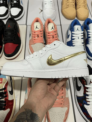 AJ1 White Metallic Gold