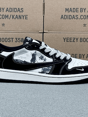 AJ1 Low x Stussy Black 