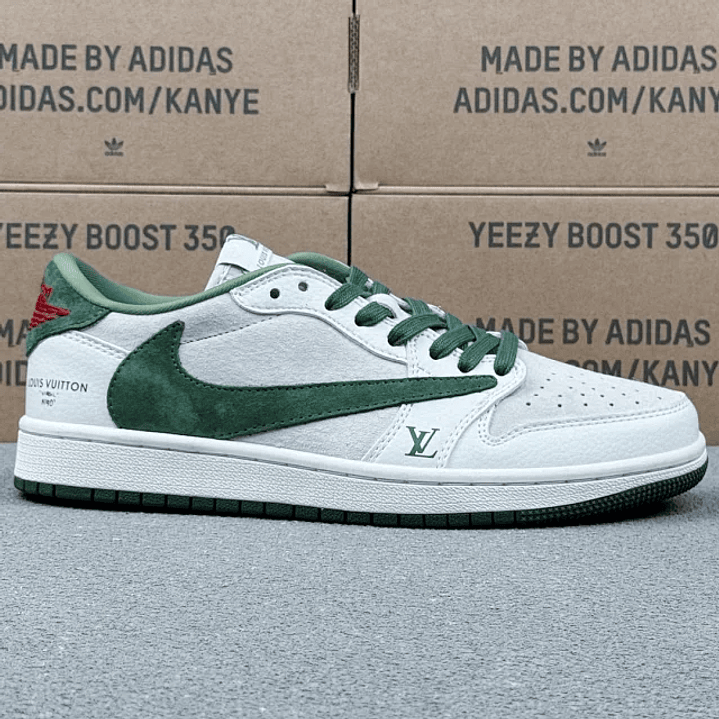 AJ1 Low x LV Green 1