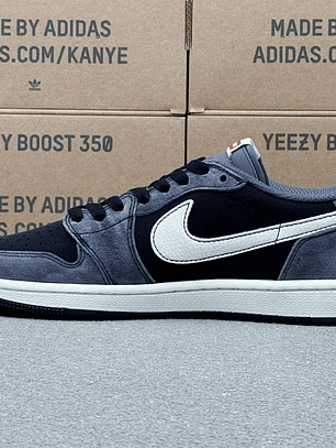 AJ1 Low x Supreme Black And Grey