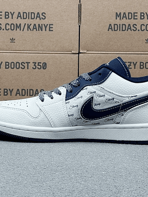 AJ1 Low x Stussy Blue and White