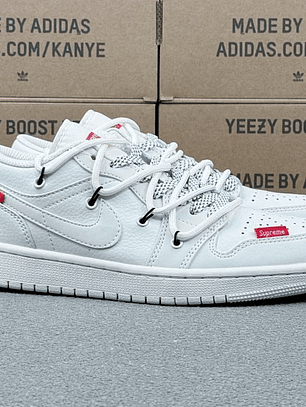 AJ1 Low x White Supreme