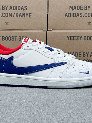 AJ1 Low x Sumpreme Blue Red And White