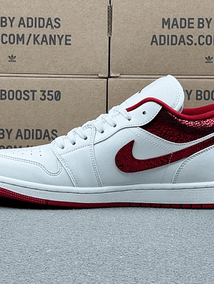 AJ1 Low Red And White