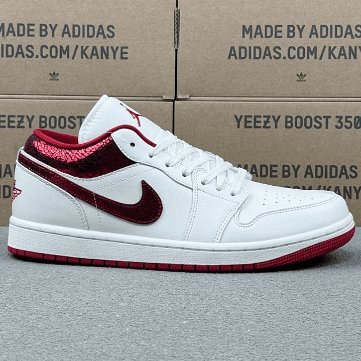 AJ1 Low Red And White 1