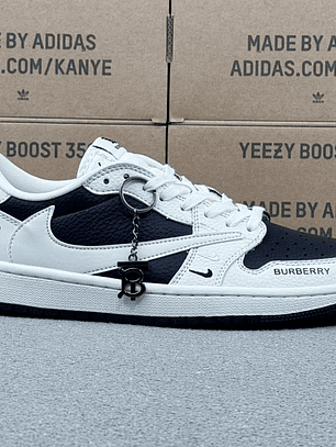 AJ1 Low Burberry White on Black