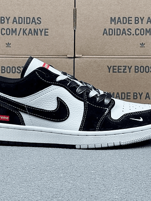 AJ1 Low Black and white Supreme