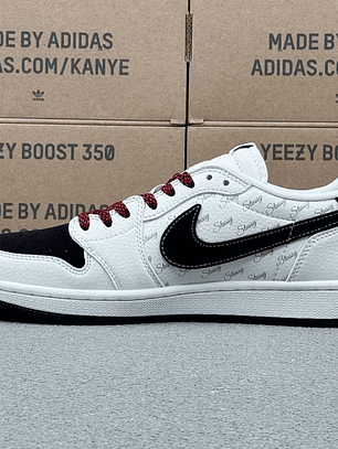 AJ1 Low Stussy Black and white