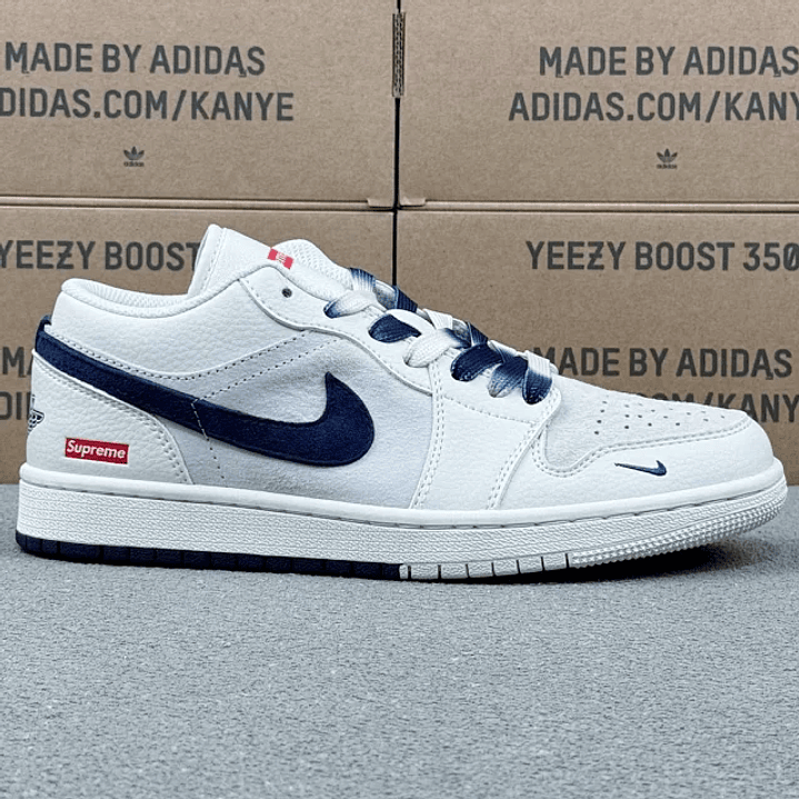 AJ1 Low Blue and White 1