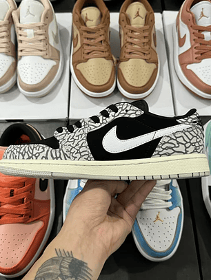 AJ1 Low Black Cement