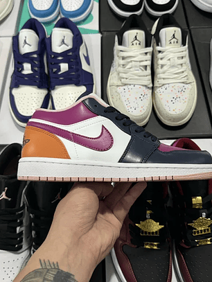 AJ1 Low Mismatched Purple Magenta
