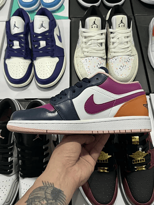 AJ1 Low Mismatched Purple Magenta