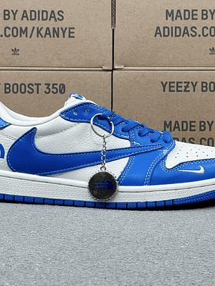 AJ1 Low X The North Face Blue